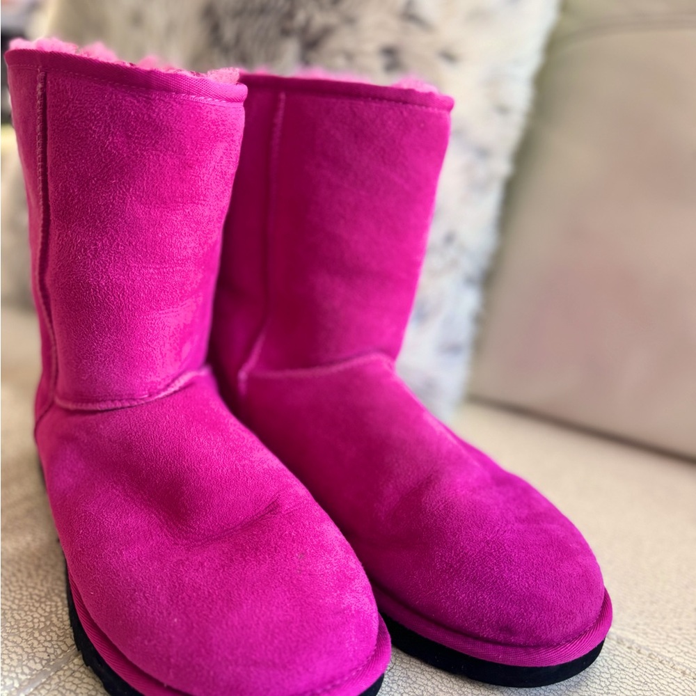UGG Pink Boots size 9 USED